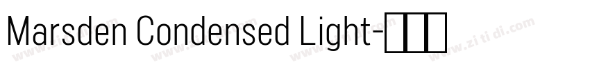 Marsden Condensed Light字体转换